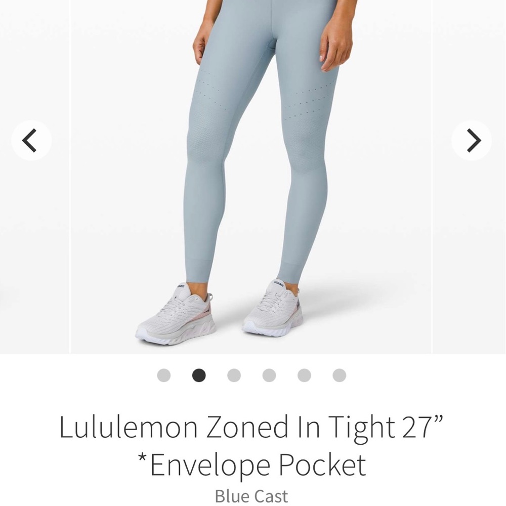 Lululemon Zoned In Tight 27” Blue Cast